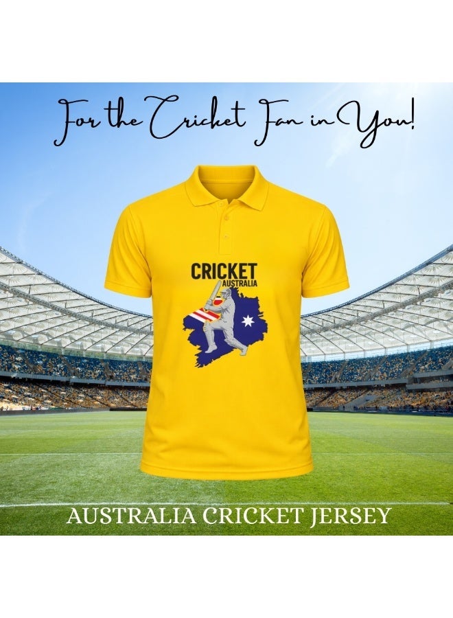 Australia Jersey T-Shirt for Adults - Unisex Australia Printed Dry-Fit Sports Jersey T-Shirt - Ideal Australia Jersey T-Shirt for Cricket Matches - Image 4